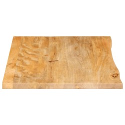 Dessus de table à bord vivant 80x60x3,8 cm bois massif manguier 