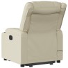 Fauteuil inclinable de massage électrique crème similicuir 