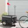 Remorque de vélo noir et gris 30 kg fer 