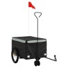 Remorque de vélo noir et gris 30 kg fer 
