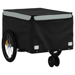 Remorque de vélo noir et gris 30 kg fer 