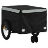 Remorque de vélo noir et gris 30 kg fer 
