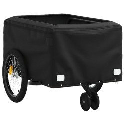 Remorque de vélo noir et gris 30 kg fer 