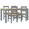 Ensemble à manger Panama 5 pcs gris bois de pin massif 