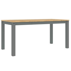 Ensemble à manger Panama 5 pcs gris bois de pin massif 