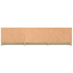 Meuble TV Blanc et chêne sonoma 140x40x35,5cm Bois d'ingénierie 