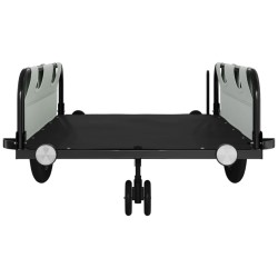 Remorque de vélo gris et noir tissu oxford et fer 