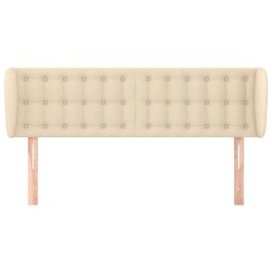 Tête de lit avec oreilles Crème 147x23x78/88 cm Tissu 