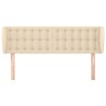 Tête de lit avec oreilles Crème 147x23x78/88 cm Tissu 