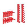 Kit de stockage avec panneaux muraux 71 pcs Rouge et noir 