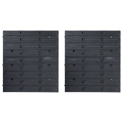Kit de stockage avec panneaux muraux 71 pcs Rouge et noir 