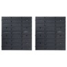 Kit de stockage avec panneaux muraux 71 pcs Rouge et noir 