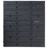 Kit de stockage avec panneaux muraux 71 pcs Rouge et noir 