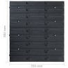 Kit de stockage avec panneaux muraux 71 pcs Rouge et noir 