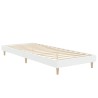 Cadre de lit sans matelas blanc 75x190 cm bois d'ingénierie 