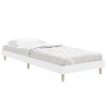 Cadre de lit sans matelas blanc 75x190 cm bois d'ingénierie 