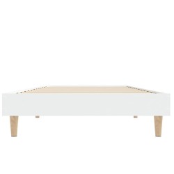 Cadre de lit sans matelas blanc 75x190 cm bois d'ingénierie 
