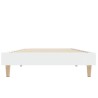 Cadre de lit sans matelas blanc 75x190 cm bois d'ingénierie 