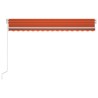 Auvent manuel rétractable 400x350 cm Orange et marron 