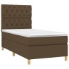 Sommier à lattes de lit et matelas et LED Marron foncé 80x200cm 