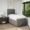 Sommier à lattes de lit avec matelas Taupe 90x190 cm Tissu 