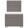 Sommier à lattes de lit avec matelas Taupe 90x190 cm Tissu 