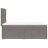 Sommier à lattes de lit avec matelas Taupe 90x190 cm Tissu 