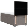 Sommier à lattes de lit avec matelas Taupe 90x190 cm Tissu 