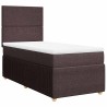 Sommier à lattes de lit avec matelas Marron foncé 100x200 cm 