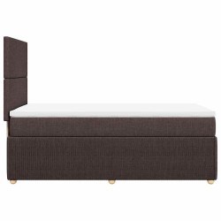 Sommier à lattes de lit avec matelas Marron foncé 100x200 cm 
