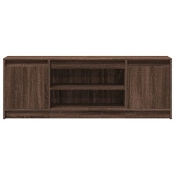 Meuble TV avec LED chêne marron 139,5x34x50cm bois d'ingénierie 