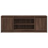 Meuble TV avec LED chêne marron 139,5x34x50cm bois d'ingénierie 