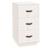  Table de chevet Blanc 40x40x75 cm Bois de pin solide 
