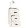  Table de chevet Blanc 40x40x75 cm Bois de pin solide 