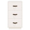  Table de chevet Blanc 40x40x75 cm Bois de pin solide 
