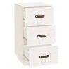  Table de chevet Blanc 40x40x75 cm Bois de pin solide 
