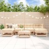 Salon de jardin 7 pcs Bois de pin massif 