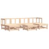 Salon de jardin 7 pcs Bois de pin massif 