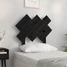 Tête de lit Noir 72,5x3x81 cm Bois massif de pin 