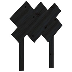Tête de lit Noir 72,5x3x81 cm Bois massif de pin 