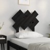 Tête de lit Noir 72,5x3x81 cm Bois massif de pin 