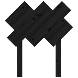 Tête de lit Noir 72,5x3x81 cm Bois massif de pin 