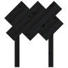 Tête de lit Noir 72,5x3x81 cm Bois massif de pin 