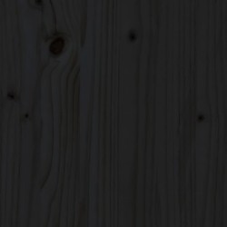 Tête de lit Noir 72,5x3x81 cm Bois massif de pin 