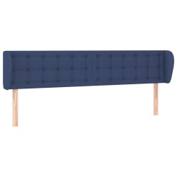 Tête de lit avec oreilles Bleu 183x23x78/88 cm Tissu 