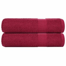 Essuie-mains 2 pcs bordeaux 50x100 cm 360 g/m² 100% coton 