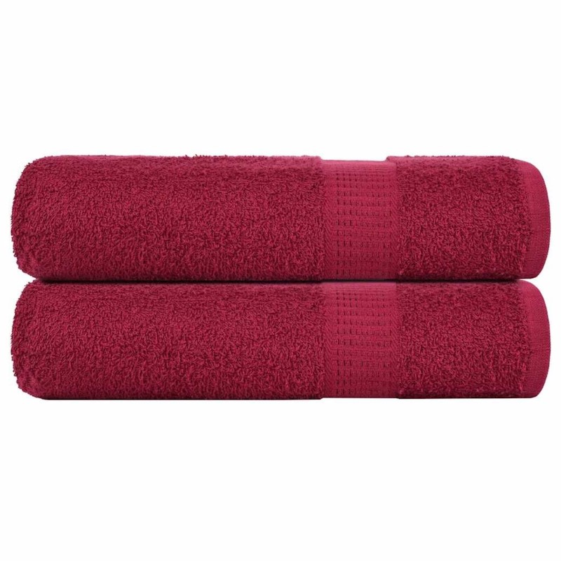 Essuie-mains 2 pcs bordeaux 50x100 cm 360 g/m² 100% coton 