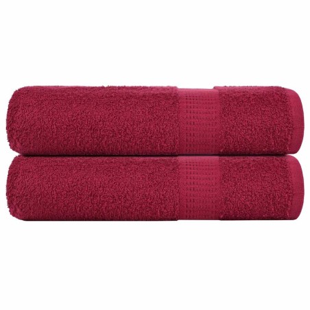 Essuie-mains 2 pcs bordeaux 50x100 cm 360 g/m² 100% coton 