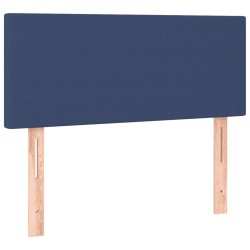 Sommier à lattes de lit avec matelas Bleu 100x200 cm Tissu 