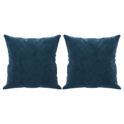 Coussins décoratifs lot de 2 Bleu 40x40 cm Velours 